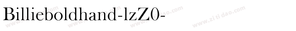 Billieboldhand-lzZ0字体转换