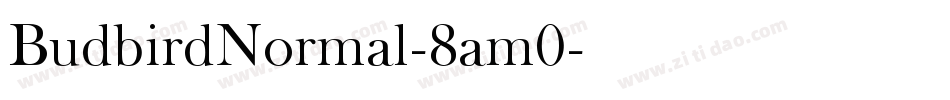 BudbirdNormal-8am0字体转换