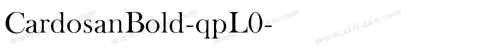 CardosanBold-qpL0字体转换