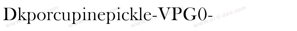Dkporcupinepickle-VPG0字体转换