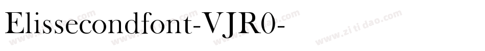 Elissecondfont-VJR0字体转换