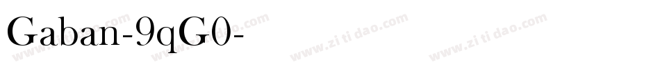 Gaban-9qG0字体转换