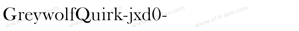 GreywolfQuirk-jxd0字体转换