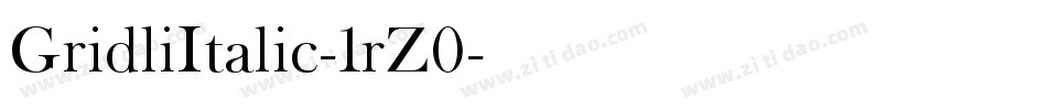 GridliItalic-1rZ0字体转换