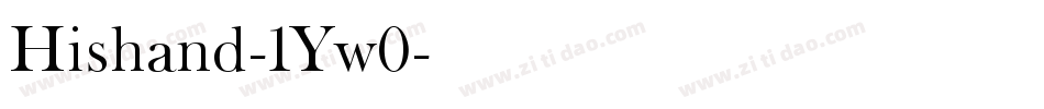 Hishand-1Yw0字体转换