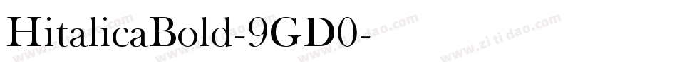 HitalicaBold-9GD0字体转换