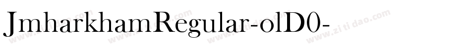 JmharkhamRegular-olD0字体转换