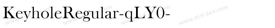 KeyholeRegular-qLY0字体转换