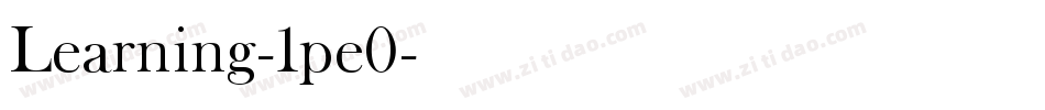 Learning-1pe0字体转换