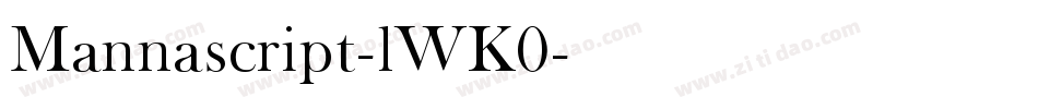 Mannascript-lWK0字体转换