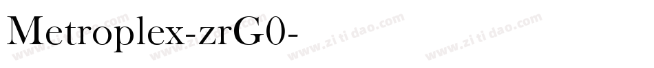 Metroplex-zrG0字体转换