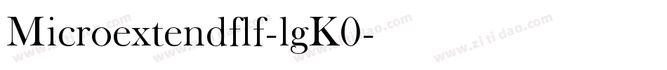 Microextendflf-lgK0字体转换