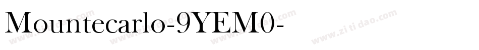 Mountecarlo-9YEM0字体转换
