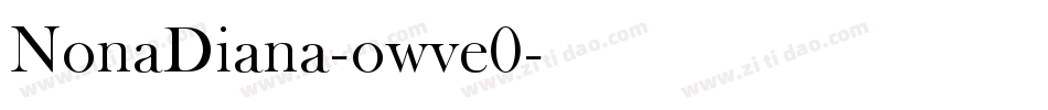NonaDiana-owve0字体转换