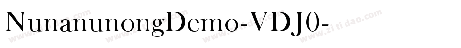 NunanunongDemo-VDJ0字体转换
