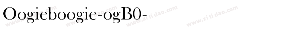 Oogieboogie-ogB0字体转换