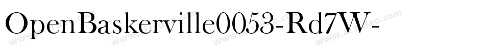 OpenBaskerville0053-Rd7W字体转换