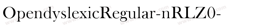 OpendyslexicRegular-nRLZ0字体转换