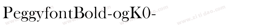 PeggyfontBold-ogK0字体转换