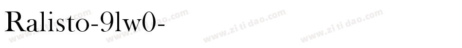 Ralisto-9lw0字体转换