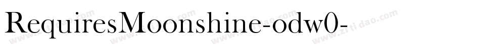 RequiresMoonshine-odw0字体转换