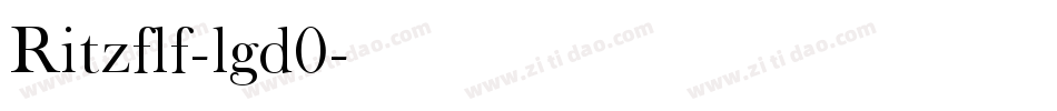 Ritzflf-lgd0字体转换