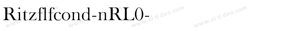 Ritzflfcond-nRL0字体转换