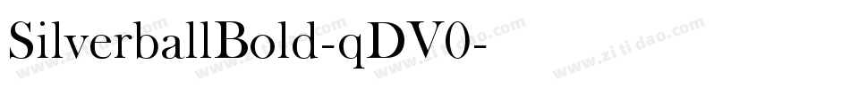 SilverballBold-qDV0字体转换