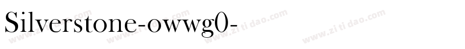 Silverstone-owwg0字体转换