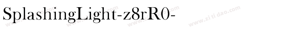 SplashingLight-z8rR0字体转换