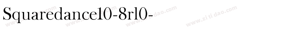 Squaredance10-8rl0字体转换