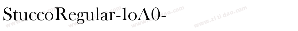 StuccoRegular-1oA0字体转换