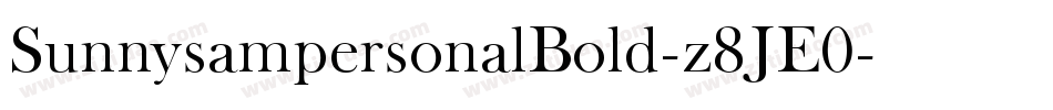SunnysampersonalBold-z8JE0字体转换