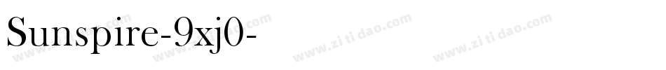 Sunspire-9xj0字体转换