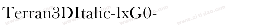 Terran3DItalic-1xG0字体转换