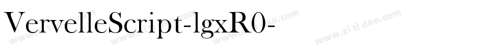 VervelleScript-lgxR0字体转换