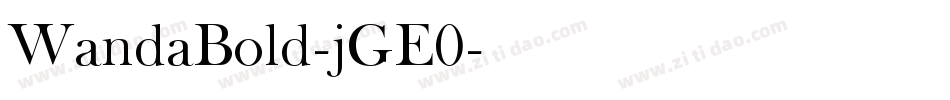 WandaBold-jGE0字体转换