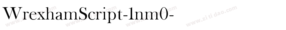 WrexhamScript-1nm0字体转换