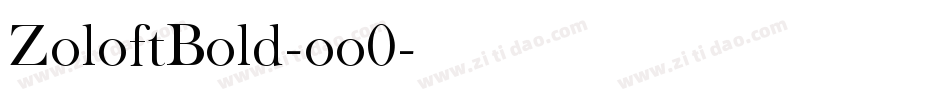 ZoloftBold-oo0字体转换