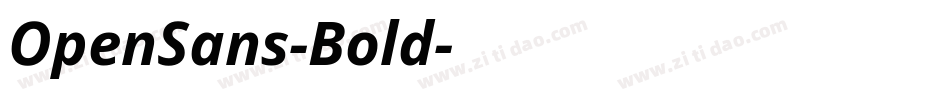 OpenSans-Bold字体转换