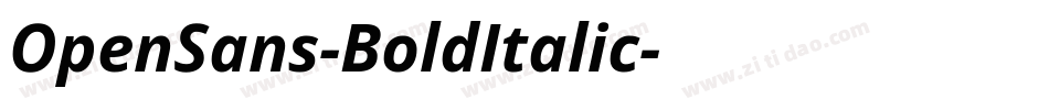 OpenSans-BoldItalic字体转换