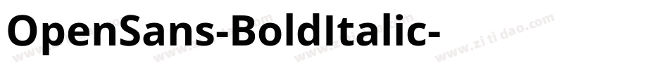 OpenSans-BoldItalic字体转换