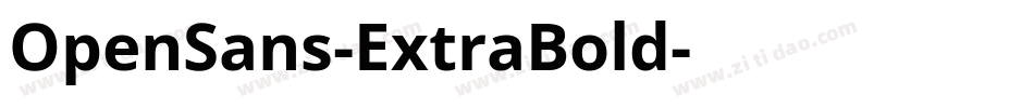OpenSans-ExtraBold字体转换