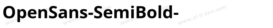 OpenSans-SemiBold字体转换