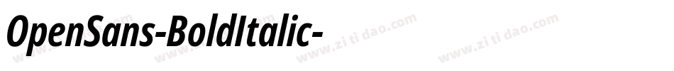 OpenSans-BoldItalic字体转换