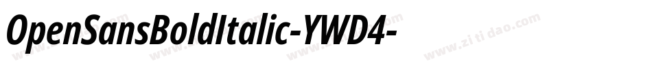 OpenSansBoldItalic-YWD4字体转换