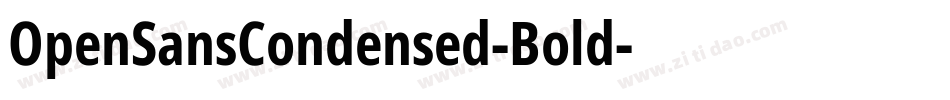 OpenSansCondensed-Bold字体转换