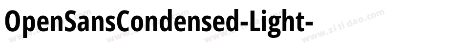 OpenSansCondensed-Light字体转换