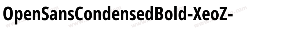 OpenSansCondensedBold-XeoZ字体转换