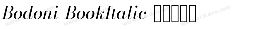 Bodoni-BookItalic字体转换